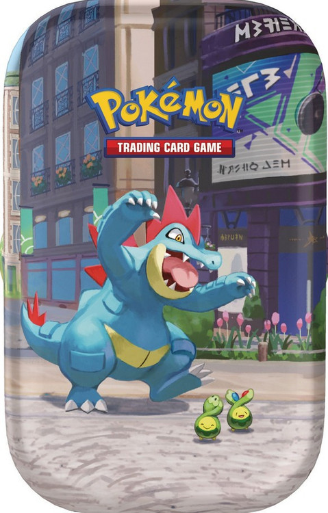 Pokemon Lumiose City Feraligatr Mini Tin 2 Booster Packs Sticker