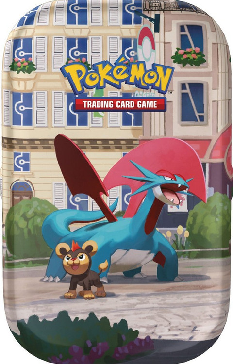 Pokemon Lumiose City Salamence Mini Tin 2 Booster Packs Sticker