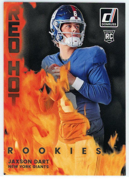 NFL 2025 Panini Donruss Football Red Hot Rookie Jaxson Dart RHR-JXD Rookie、ToyWiz、kayou