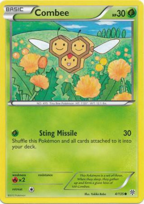 Pokemon Trading Card Game Black & White Plasma Storm Common Combee #4 Lightly Played、ToyWiz、kayou