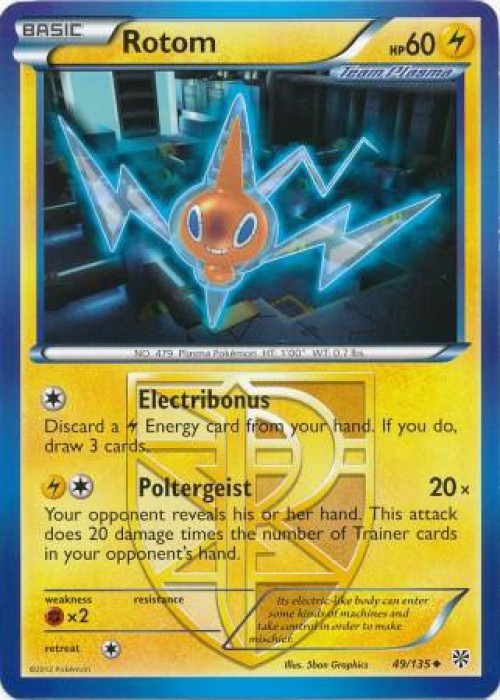 Pokemon Trading Card Game Black & White Plasma Storm Uncommon Rotom #49 Lightly Played、ToyWiz、kayou