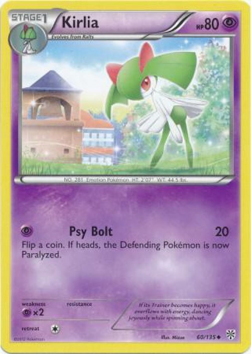 Pokemon Trading Card Game Black & White Plasma Storm Uncommon Kirlia #60 Lightly Played、ToyWiz、kayou