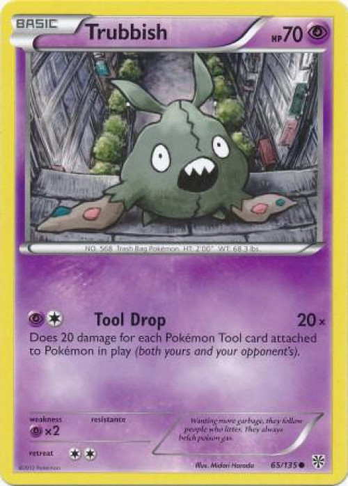 Pokemon Trading Card Game Black & White Plasma Storm Common Trubbish #65 Lightly Played、ToyWiz、kayou