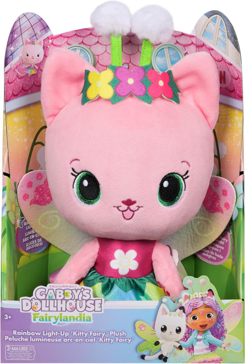 Gabby's Dollhouse Fairylandia Rainbow Light-Up Fairy 14-Inch Plush、ToyWiz、kayou