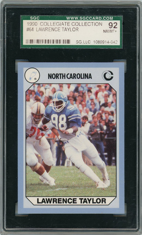 NFL 1990 Collegiate Collection Lawrence Taylor #64 SGC 92、ToyWiz、kayou