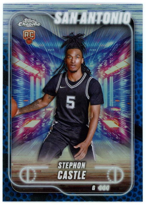NBA 2024-25 Topps Chrome Single Card Blue Basketball Refractor
