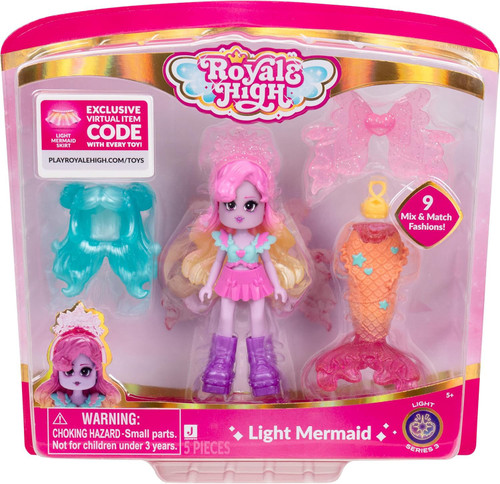 Royale High Light Mermaid 3 Mini Doll 9 Mix Match Fashions Light