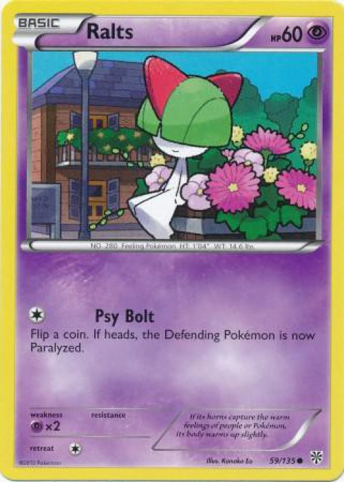 Pokemon Trading Card Game Black & White Plasma Storm Reverse Holo Ralts #59 Lightly Played、ToyWiz、kayou