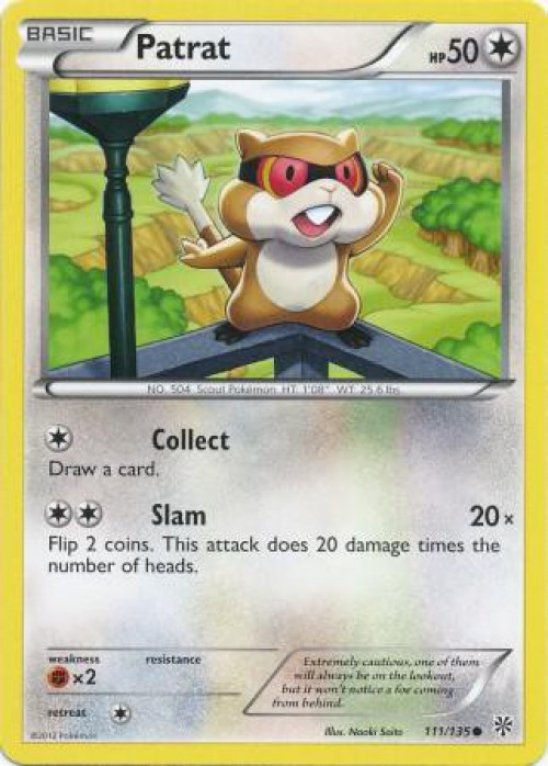 Pokemon Trading Card Game Black & White Plasma Storm Reverse Holo Patrat #111 Lightly Played、ToyWiz、kayou