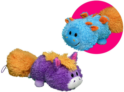 Flip a Zoo Magic Tails Blue Dragon to Purple Unicorn 11 Plush Jay