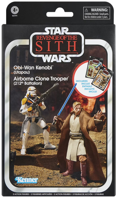 Star Wars Revenge of the Sith Vintage Collection Obi-Wan Kenobi (Upatau) & Airborne Clone Trooper (212th Battalion) Exclusive Action Figure 2-Pack、ToyWiz、kayou