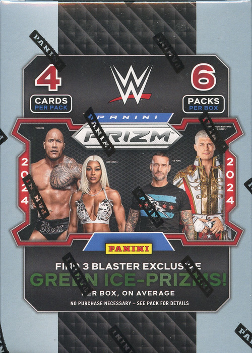 WWE Wrestling Panini 2024 Prizm Trading Card BLASTER Box 6 Packs, Green Ice Prizms、ToyWiz、kayou