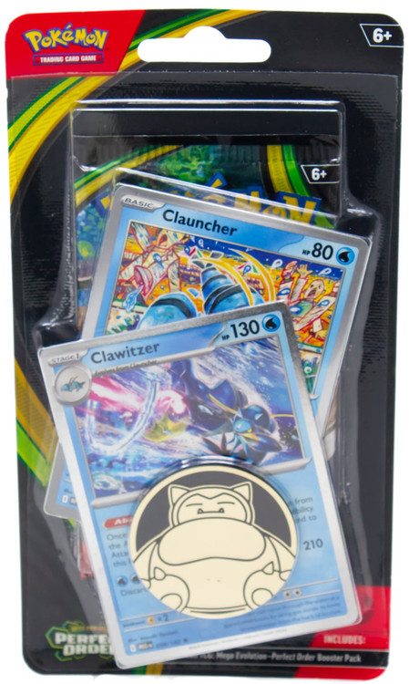 Pokemon Mega Evolution Perfect Order Clauncher Clawitzer Checklane BLISTER Pack Booster Pack, 2 Promo Cards Coin Pokemon USA - ToyWiz Pokemon Mega Evolution Perfect Order Clauncher Clawitzer Checklane BLISTER Pack Booster Pack, 2 Promo Cards Coin Pokemon USA - ToyWiz