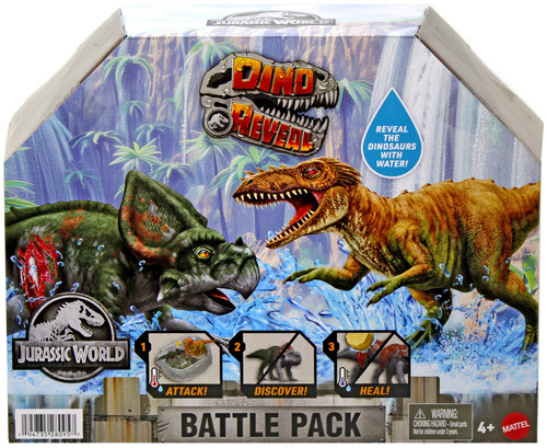 Jurassic World Dino Reveal Battle Pack Version 3, Damaged Package