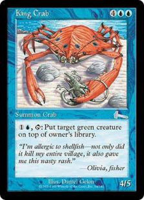 MtG Urza's Legacy Uncommon King Crab #34 Lightly Played、ToyWiz、kayou