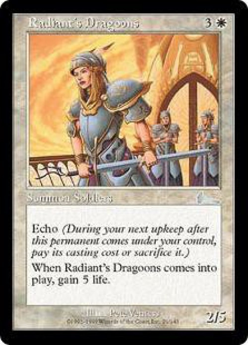 MtG Urza's Legacy Uncommon Radiant's Dragoons #21 Lightly Played、ToyWiz、kayou
