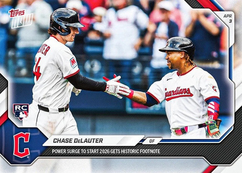 MLB Cleveland Guardians 2026 NOW Baseball Single Card Chase
