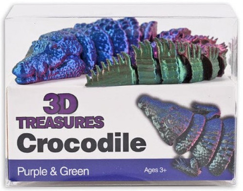 3D Treasures Crocodile Fidget Toy Purple & Green、ToyWiz、kayou