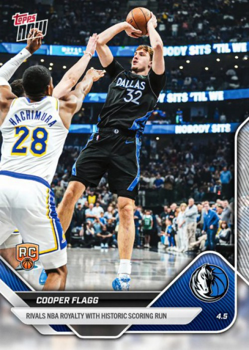 NBA Dallas Mavericks 2025-26 NOW Basketball Cooper Flagg #242 Rookie, Rivals NBA Royalty、ToyWiz、kayou