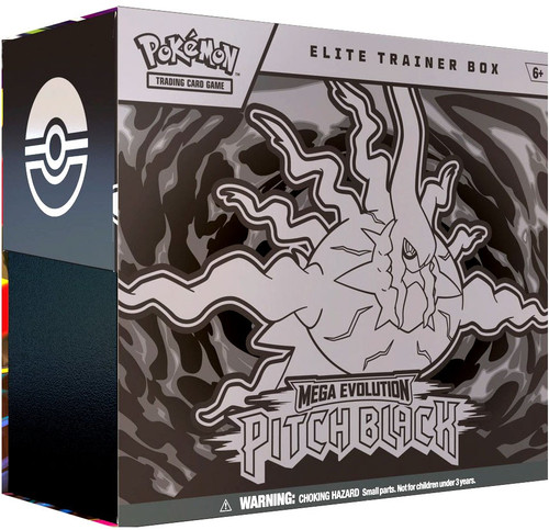 Pokemon Mega Evolution Pitch Black Elite Trainer Box [9 Booster Packs,  Promo Card, 65 Card Sleeves & More] (Pre-Order ships July)