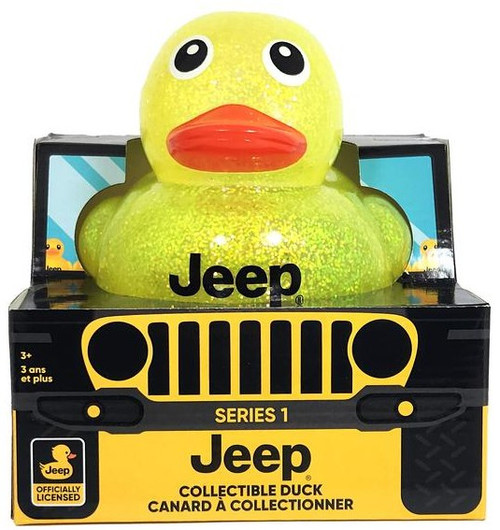 Jeep YELLOW GLITTER 7-Inch Collectible Duck、ToyWiz、kayou