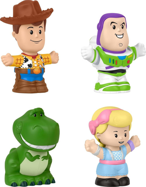 Fisher Price Little People Disney / Pixar Toy Story 4 Woody, Bo Peep, Buzz & Rex Figure 4-Pack、ToyWiz、kayou