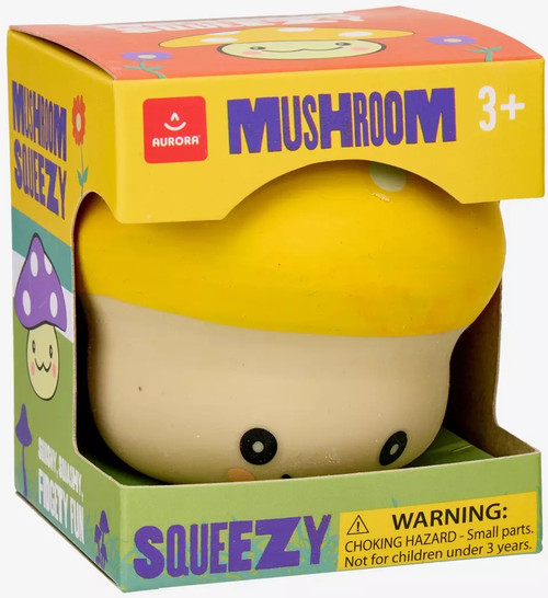 Mushroom Squeezy YELLOW 2 Squeeze Toy Aurora - ToyWiz