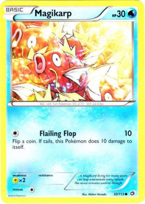 Pokemon Black & White Legendary Treasures Common Magikarp #30 Reverse Holo 、ToyWiz、kayou