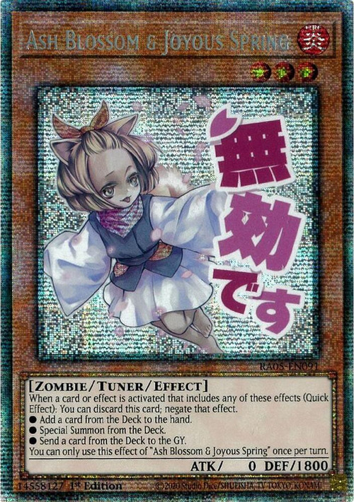 YuGiOh Trading Card Game Rarity Collection 5 Starlight Rare Ash Blossom &  Joyous Spring RA05-EN091