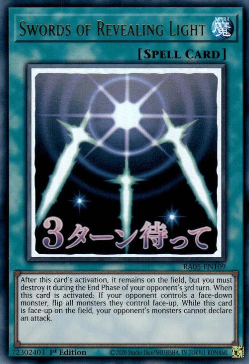 most revealing yugioh cards YU-GI-OH! - Swords of Light (YGLD-ENB17) - Yugi's Legendary Decks - 1st Edition Typenull / Field Spell AttributeSPELL Card TextDeclare 1 Type of monster. YuGiOh Trading Card Game Rarity