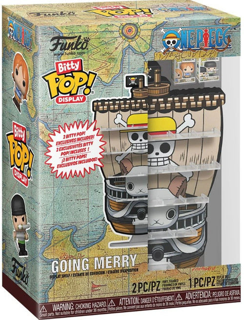 Funko One Piece Bitty POP! Going Merry Micro Figure Display Shelf with 2 Bitty Pops、ToyWiz、kayou