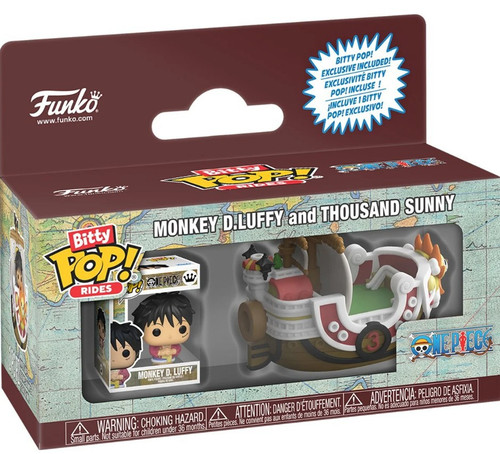 Funko One Piece Bitty POP! Rides Thousand Sunny with Luffy Micro Figure、ToyWiz、kayou