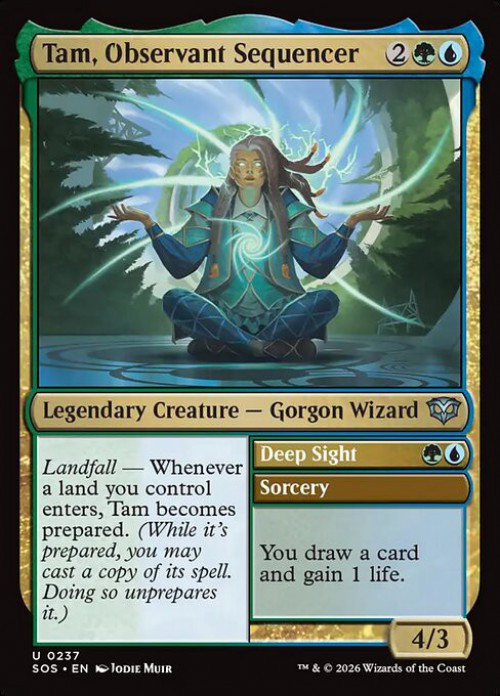 MtG Secrets of Strixhaven Uncommon Tam, Observant Sequencer // Deep Sight #237、ToyWiz、kayou