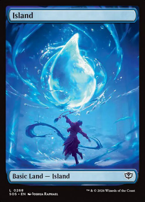 island mtg card (285) - FULL ART (Foil) Unfinity (UNF) #236 Illustrated by Adam Paquette Magic Island #007 Foil from Judge
