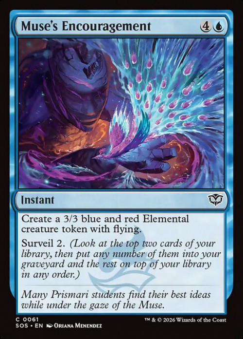 MtG Secrets of Strixhaven Common FOIL Muse's Encouragement #61、ToyWiz、kayou