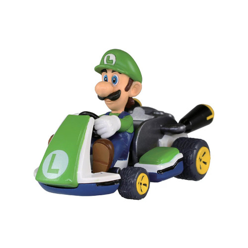 Mario Kart Luigi 2-Inch Pullback Racer Loose、ToyWiz、kayou