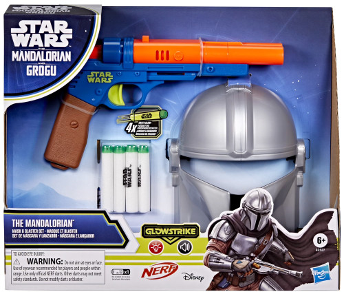 Star Wars Nerf GlowStrike The Mandalorian Mask & Blaster Set、ToyWiz、kayou
