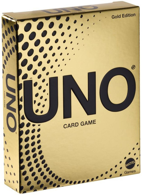 UNO Gold Edition Card Game Mattel Games - ToyWiz