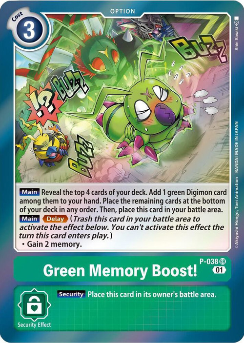 Trading Card Game Advanced Booster Digimon Generation Promo Green Memory Boost! P-038 Reprint、ToyWiz、kayou