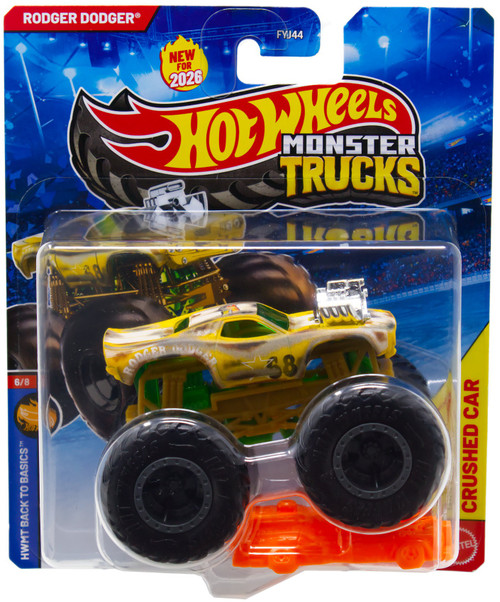 Hot Wheels Monster Trucks HWMT Back to Basics Rodger Dodger Diecast Car、ToyWiz、kayou