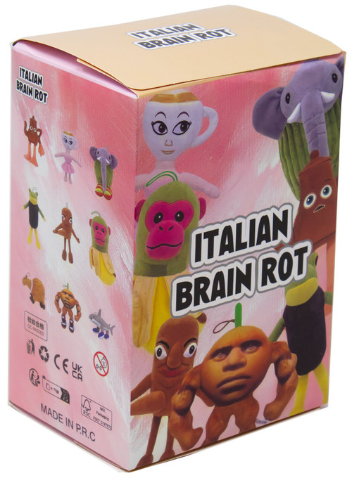 Italian Brainrot Plush Hanger Mystery Box 1 RANDOM Plush - ToyWiz