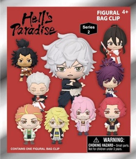 3D Figural Foam Bag Clip Hell's Paradise Series 2 Mystery Pack 1 RANDOM Figure、ToyWiz、kayou