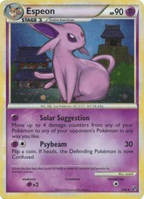 Pokemon HeartGold Soulsilver Undaunted Single Card Rare Espeon 2 - ToyWiz
