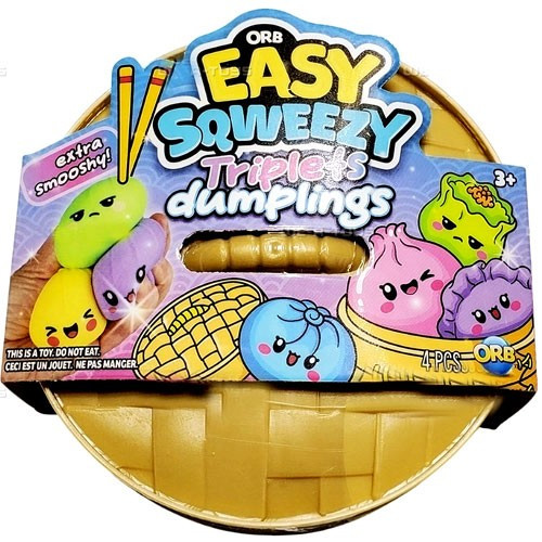 Easy Sqweezy Squishy Squeeze Toy Triplets Dumplings Mystery Pack 3