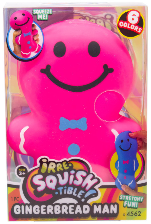 Irre-Squish-Tible! Gingerbread Man PINK 6-Inch Squeeze Toy、ToyWiz、kayou