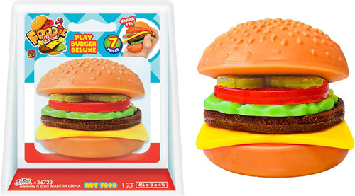 Foodie Fusion Play Burger Deluxe 2.5 Squeeze Toy Ja-Ru - ToyWiz