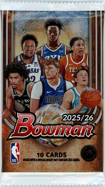 NBA Topps 2025-26 Bowman Basketball Trading Card BLASTER Pack 10