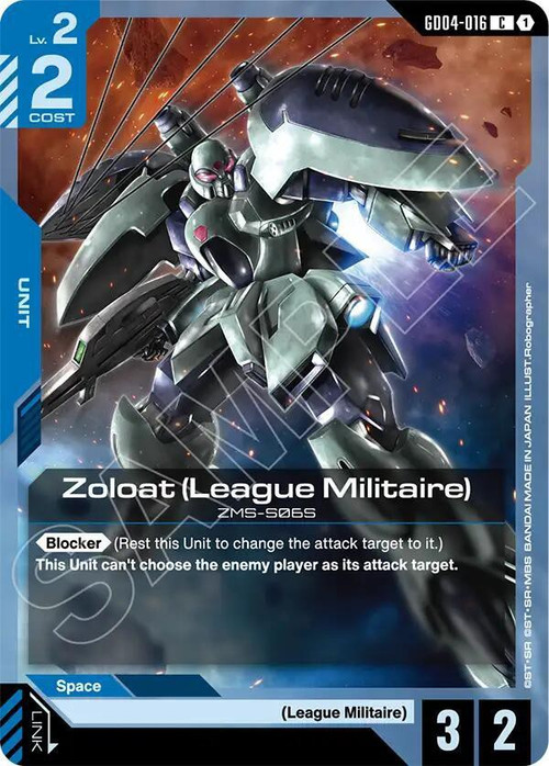 Gundam Trading Card Game Phantom Aria Single Card Common Zoloat