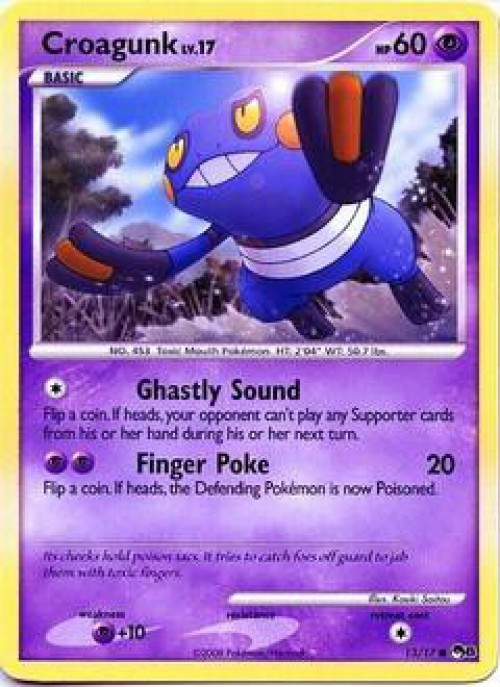 Pokemon Trading Card Game Organized Play Series 8 Common Croagunk #13 Heavily Played、ToyWiz、kayou