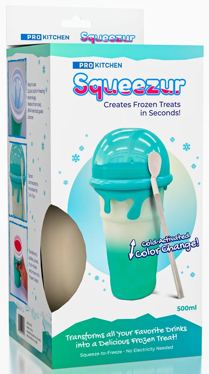 Pro Kitchen SQUEEZur BLUE 500ML Instant Slushie Maker Color Change、ToyWiz、kayou